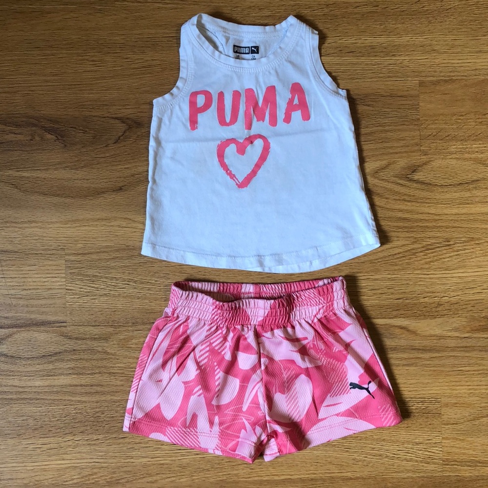 Puma Tank Top & Shorts Outfit Baby Girl